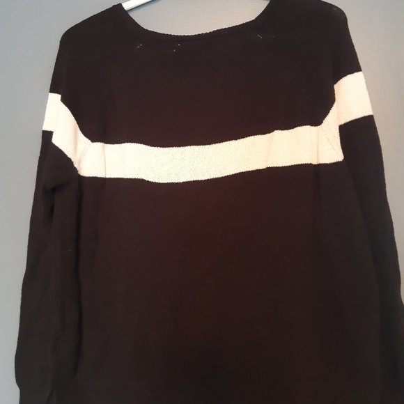 Black with White Stripe Sweater - Picture 2 of 3